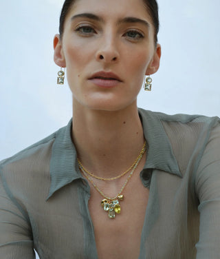 Lizzie Fortunato Tiny Beaded 14k Gold Necklace