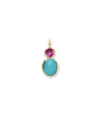 Lizzie Fortunato Oval 14k Gold Necklace Charm