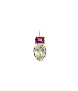 Lizzie Fortunato Stacked Teardrop 14k Gold Necklace Charm