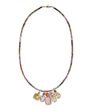 Lizzie Fortunato Stacked Rectangle 14k Gold Necklace