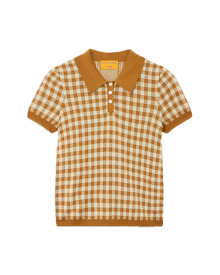 Guest In Residence Gingham Shrunken Polo