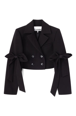 Ganni Bonded Crepe Blazer