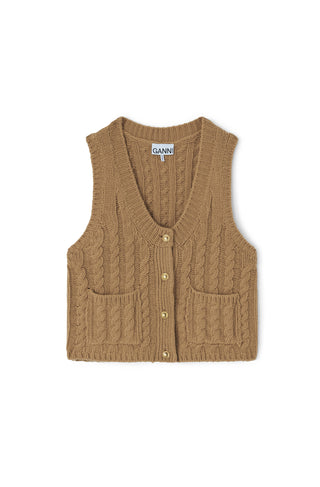 Ganni Chunky Cable Vest