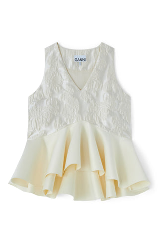 Ganni Satin Cloque Blouse