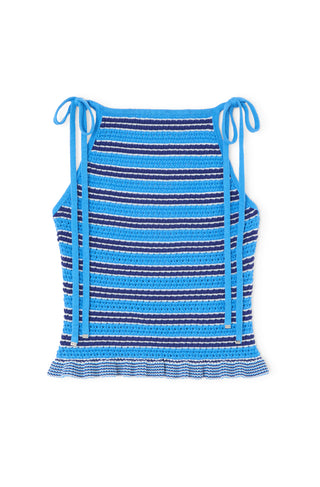 Ganni Cotton Pointelle Top