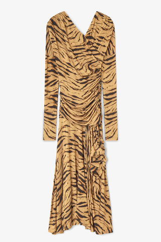 Ganni Jersey Ruched Dress