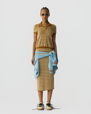 Guest In Residence Gingham Shrunken Polo