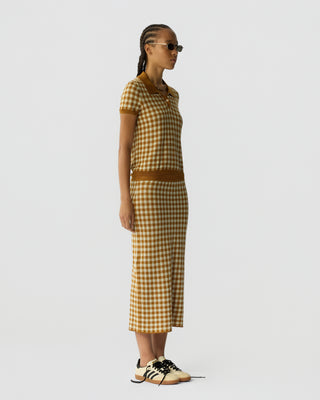 Guest In Residence Gingham Shrunken Polo