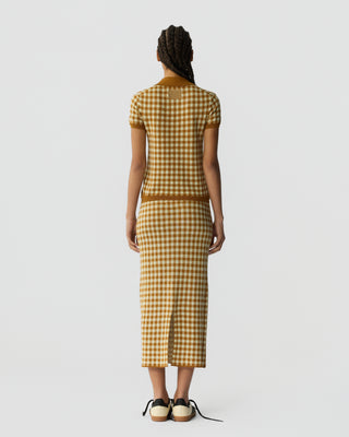 Guest In Residence Gingham Shrunken Polo