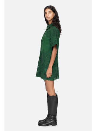 Sea Ceci Embroidered Shirt Dress