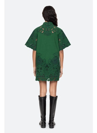 Sea Ceci Embroidered Shirt Dress