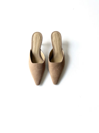 Black Suede Studio Riley Heel