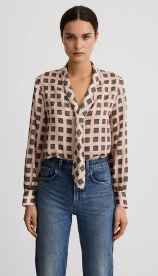 Smythe V-Necktie Blouse