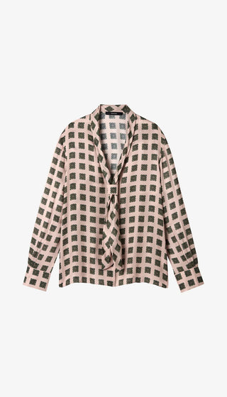 Smythe V-Necktie Blouse