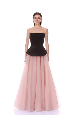 Bronx Banco Velvet Tulle Gown