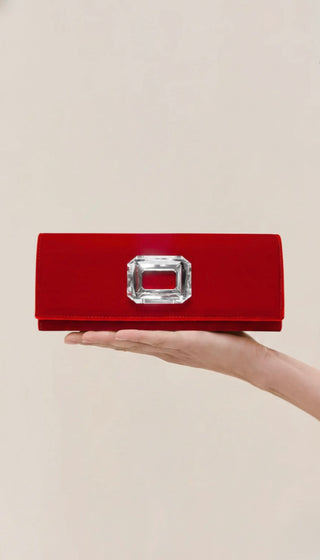 Gedebe Velvet Envelope Clutch
