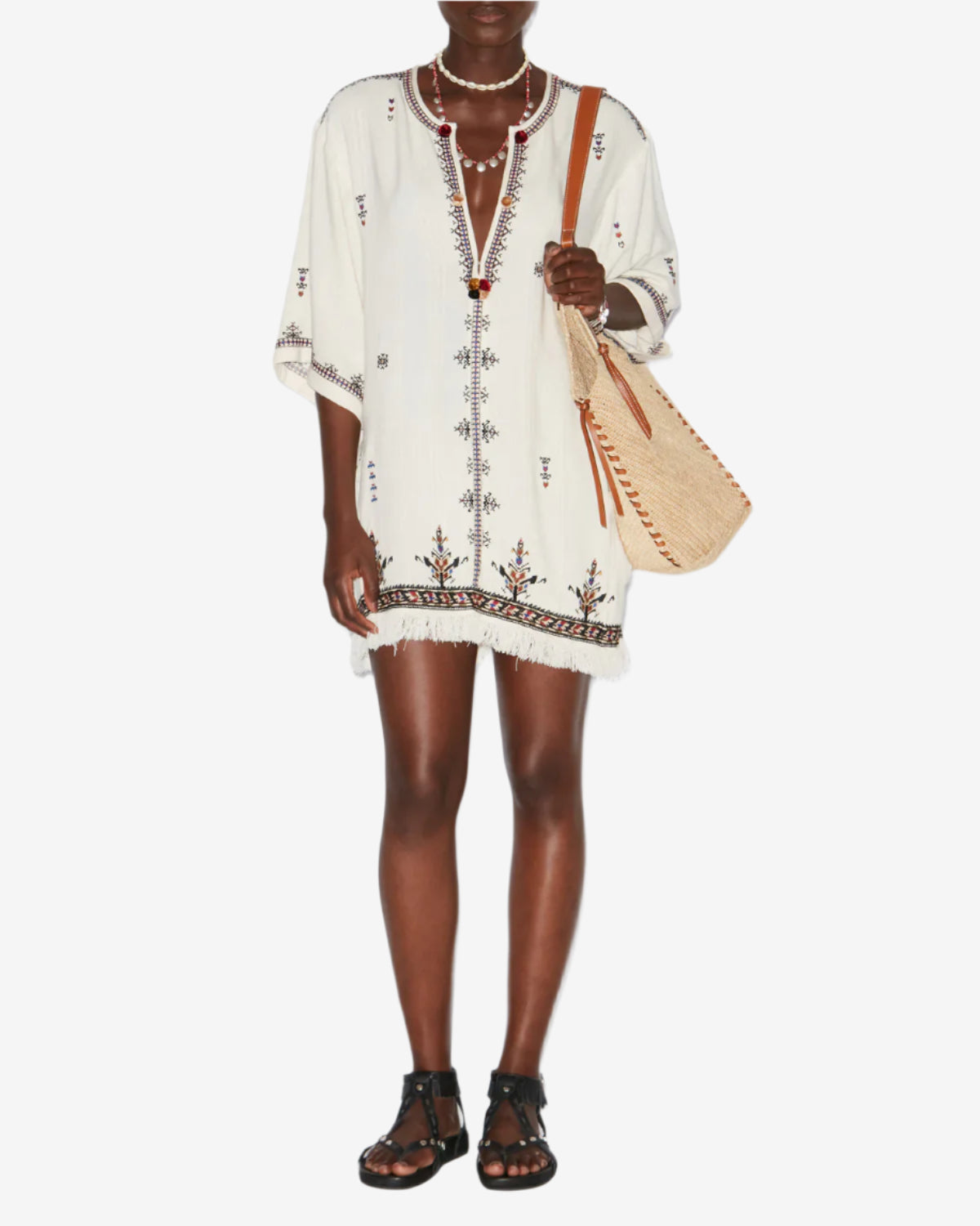 isabel marant embroidered dress toile Isabel Marant Vinny Embroidered Cotton-Blend Mini Dress in Navy/White UFO No More
