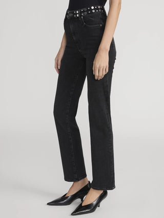 Frame Le Sleek Straight Studded Jeans