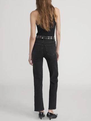 Frame Le Sleek Straight Studded Jeans