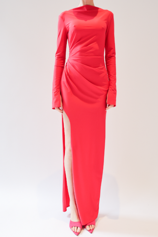 Lapointe Matte Jersey Ruched Gown