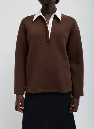 Tibi Bonded Sculpted Polo