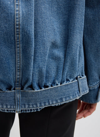 Tibi Classic Denim Moto Bomber