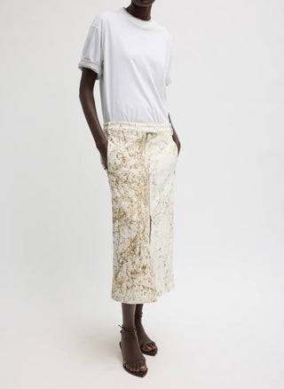 Tibi Calcimin Denim Trouser Zip Skirt