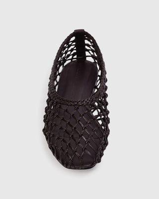 Black Suede Studio Sonia Ballet Flat