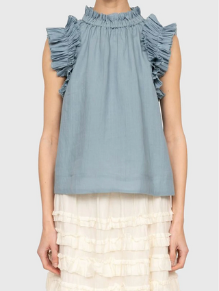 Sea Anise Flutter Sleeve Top