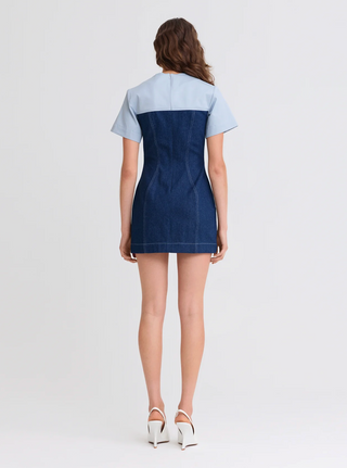 Matthew Bruch Denim Combo Dress