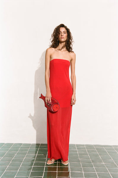 staud red dress STAUD, Margi in Rouge, Size 0 STAUDs Hopper dress is designed to look like a simple T Staud Liliana Dress Aria