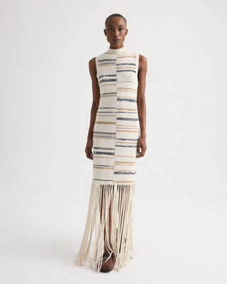 TWP Fringe Sleeveless Dress