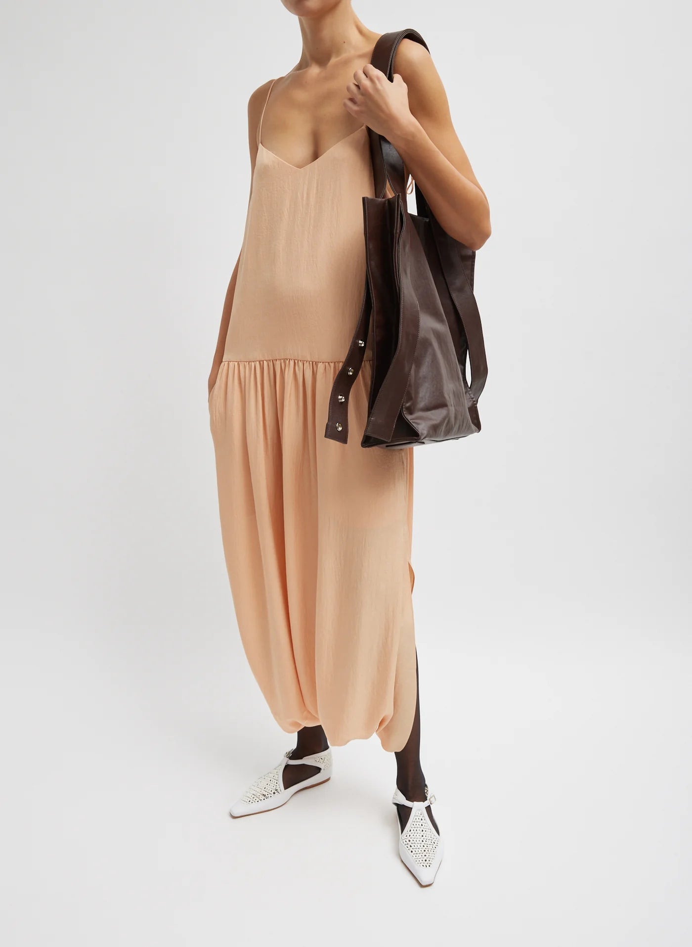 Tibi Acetate Strappy Jalouise Dress Aria Tibi Acetate Strappy Jalouise Dress Aria