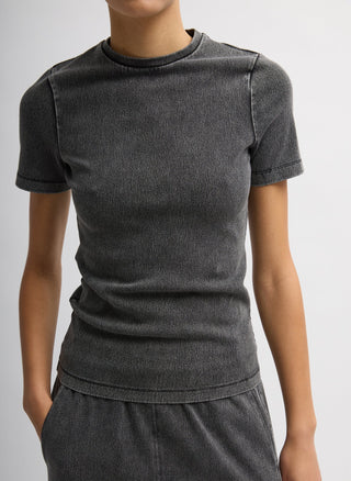 Tibi Stretch Denim Baby T-Shirt