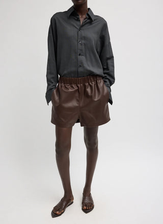 Tibi Leather Shorts