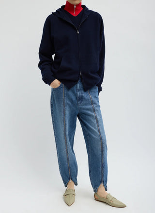 Tibi Zippered Denim Jogger