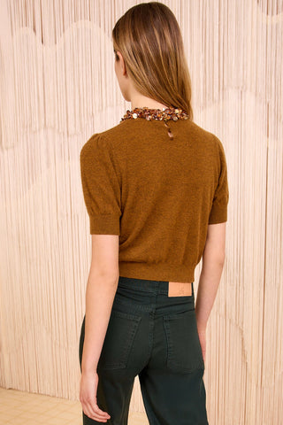 Ulla Johnson Liv Embroidered Cashmere Top