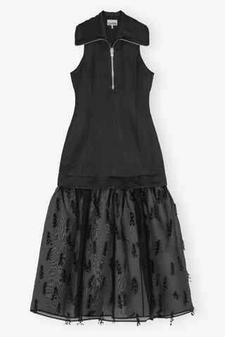 Ganni Fringe Organza Long Dress