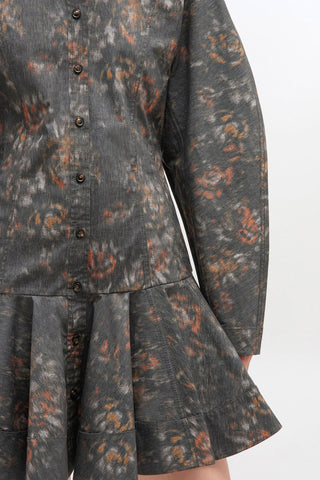 Ganni Floral Shirt Dress