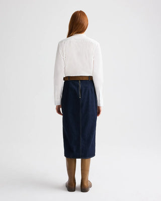 TWP Denim Seamed Skirt