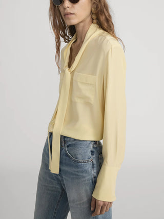 Frame The Silk Modern Tie Blouse
