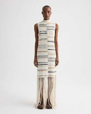 TWP Fringe Sleeveless Dress