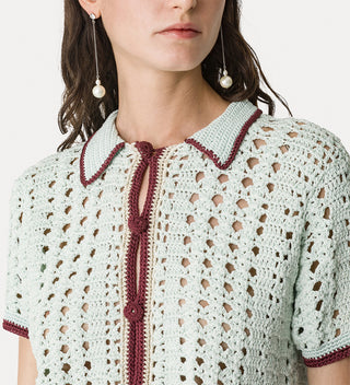 Forte Forte "Cable' Luxe" Crochet Polo