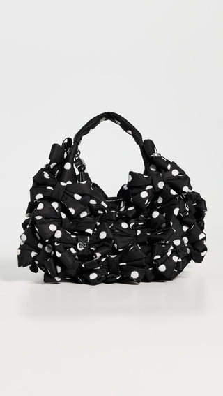 Ganni Mini Bow Satin Bag