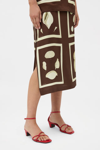 Oroton Graphic Shell Skirt