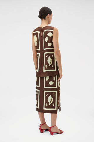 Oroton Graphic Shell Skirt