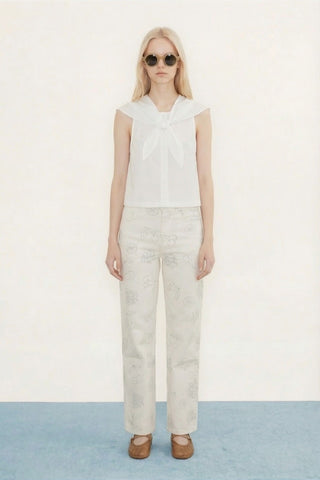 The Tiny Big Sister Scarf Neck Blouse