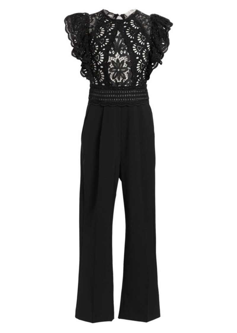 black jumpsuit lace top