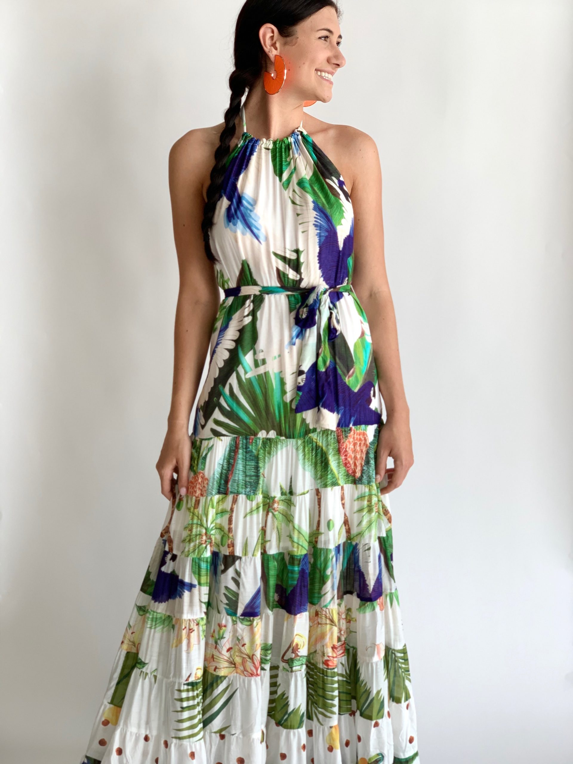 palm maxi dress