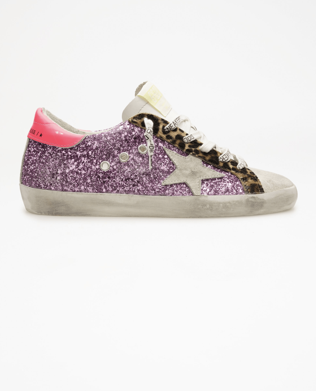 golden goose superstar leopard glitter